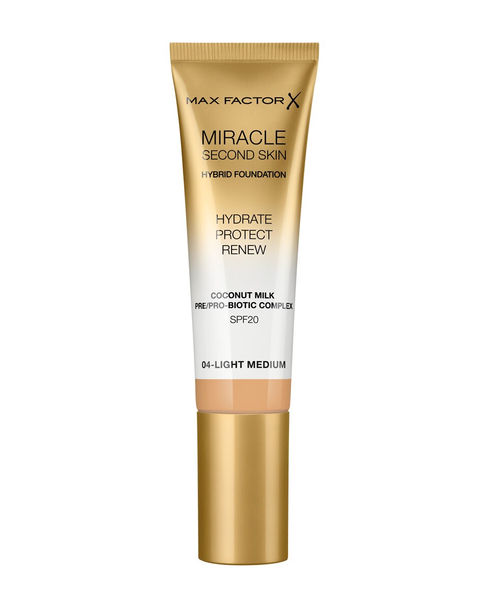 Max Factor - Base de maqullaje Miracle Touch Second Skin Max Factor.