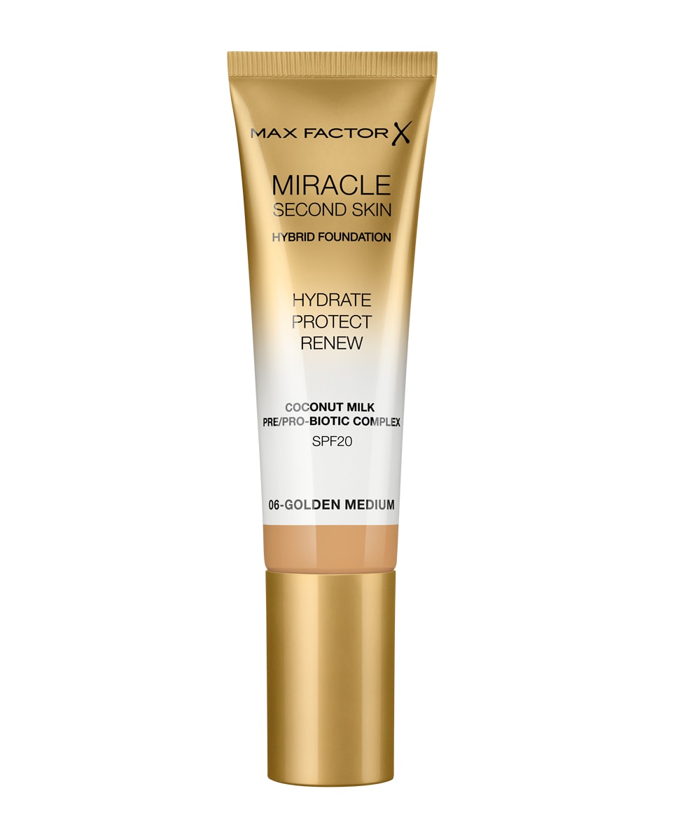 Max Factor - Base de maqullaje Miracle Touch Second Skin Max Factor.