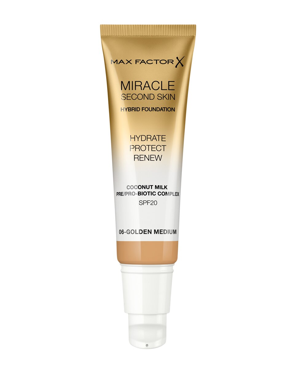 Base de maqullaje Miracle Touch Second Skin Max Factor - 06 30 ml 06-2
