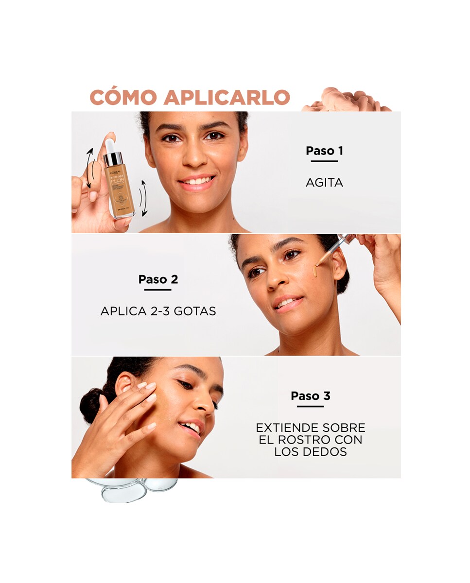 Sérum rellenador con color Accord Parfait Nude L'Oréal Paris 2-3 Light-3