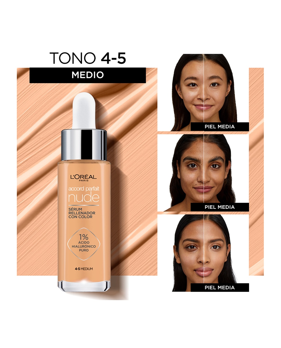 Sérum rellenador con color Accord Parfait Nude L'Oréal Paris - 4-5 Medio 4-5 Medio-2