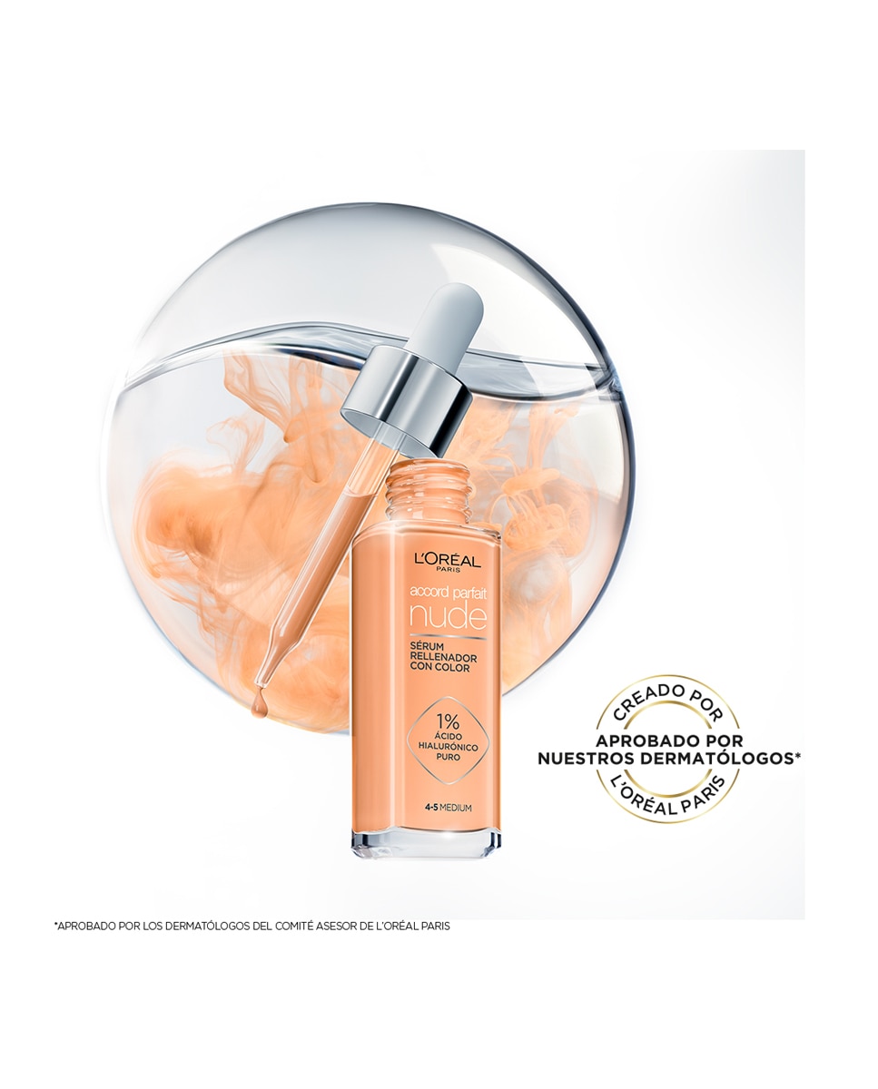 Sérum rellenador con color Accord Parfait Nude L'Oréal Paris - 5-6 Medio-Oscuro 5-6 Medio-Oscuro-5