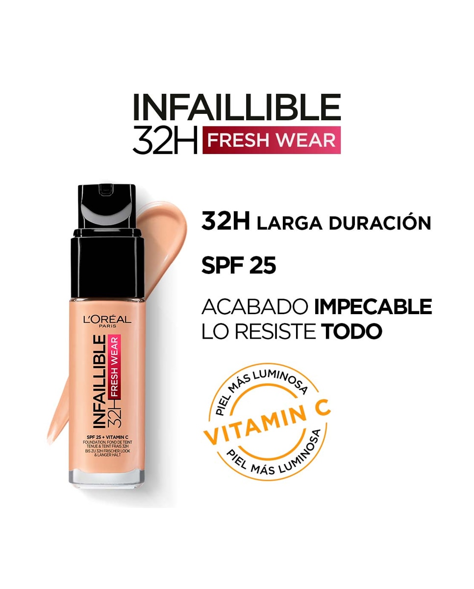 Base de maquillaje 32H Fresh Wear L'Oréal Paris - 225 30 ml 225-4