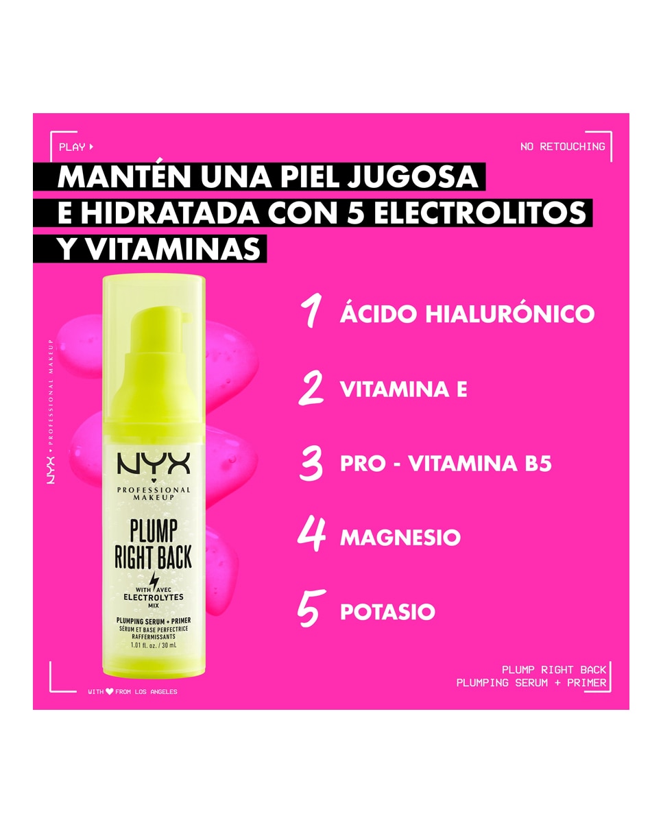 Sérum y primer Plump Right Back NYX Professional Makeup - 30 ml 2