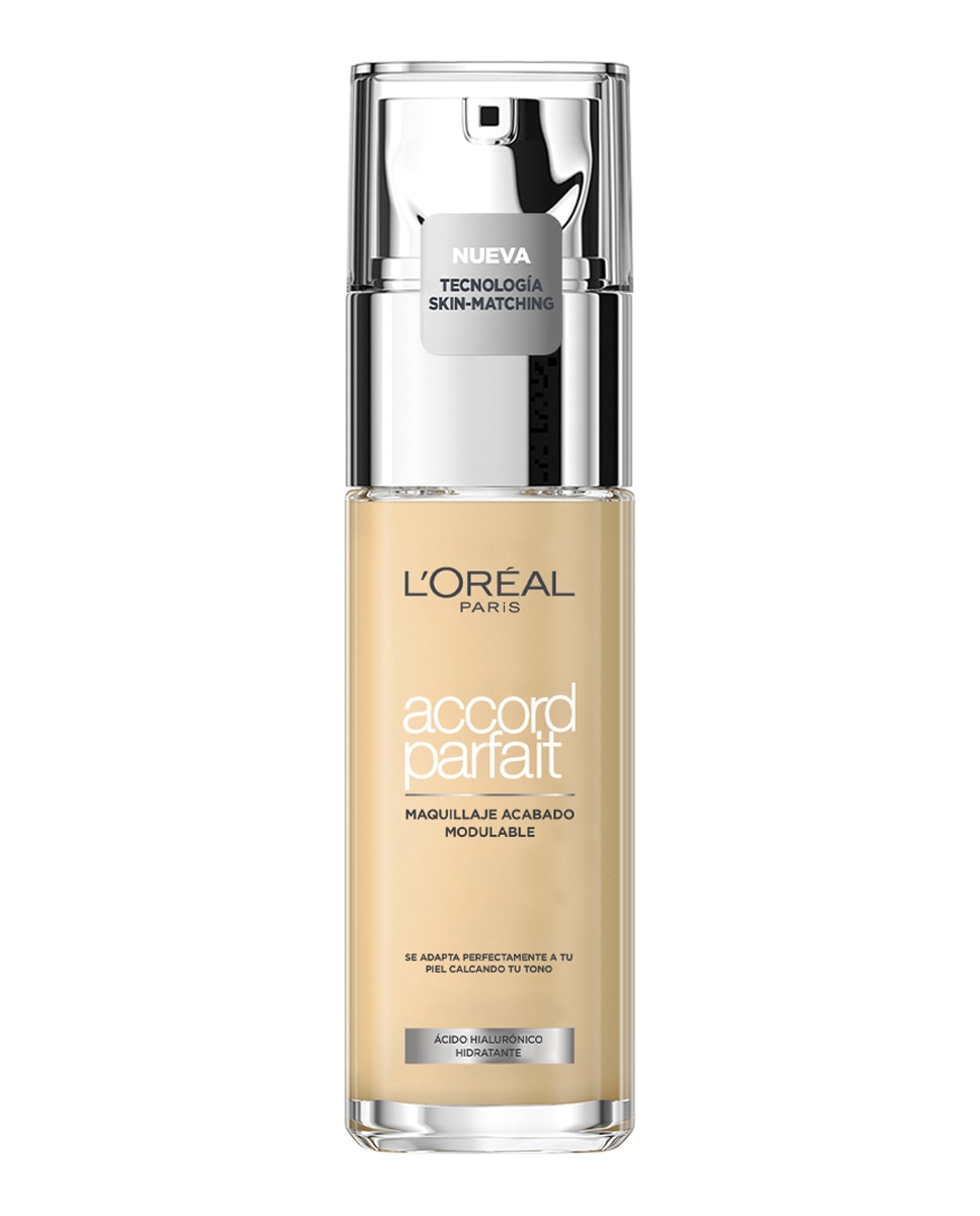 Base de maquillaje Accord Parfait con ácido hialurónico L`Oréal Paris