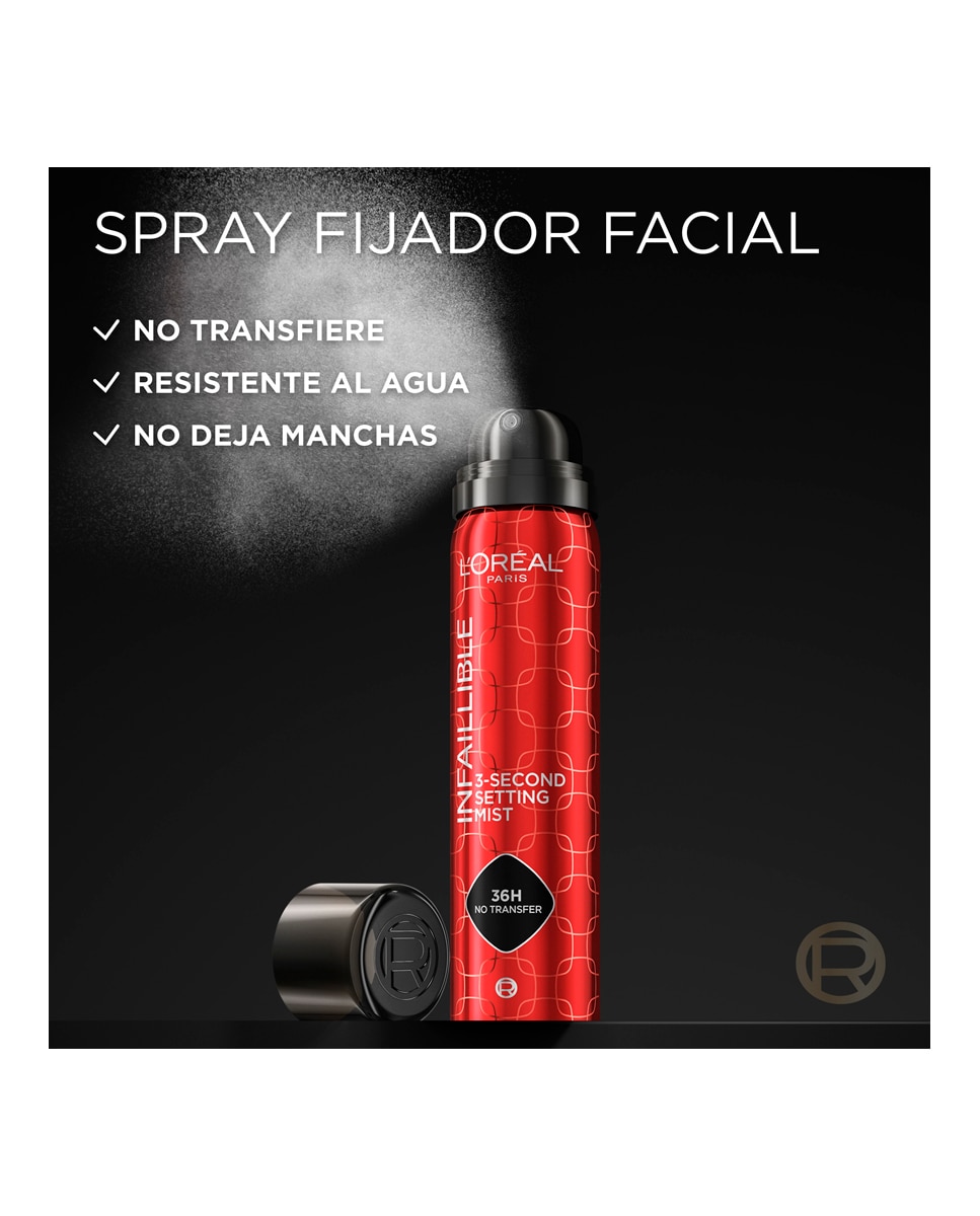 Spray fijador Infaillible 36h de duración Water-proof y Oil-proof L'Oréal Paris - 75 ml 4