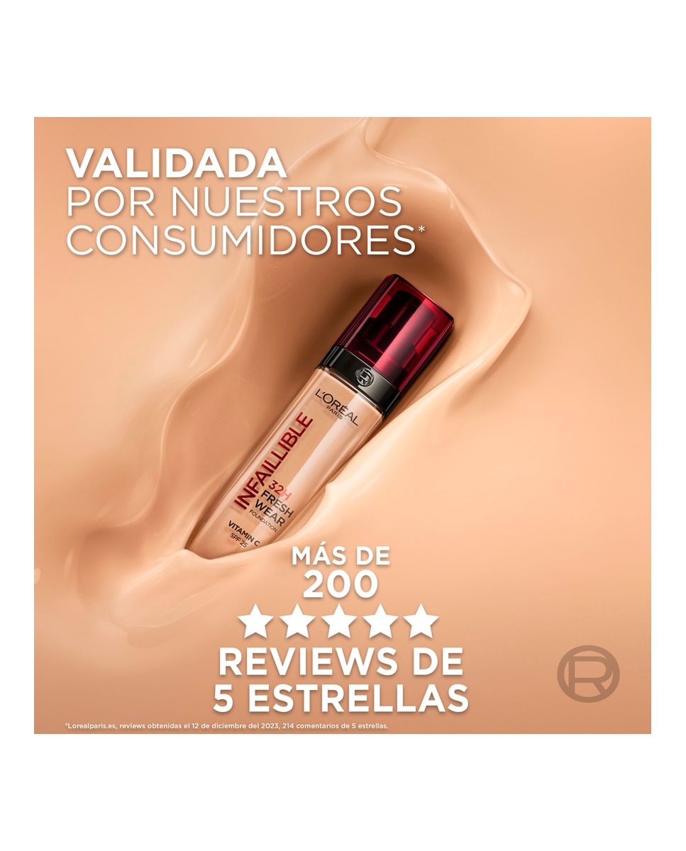 Base de Maquillaje Infaillible 32h Freshwear L'Oréal Paris - Tono 20 30 ml Tono 20-4