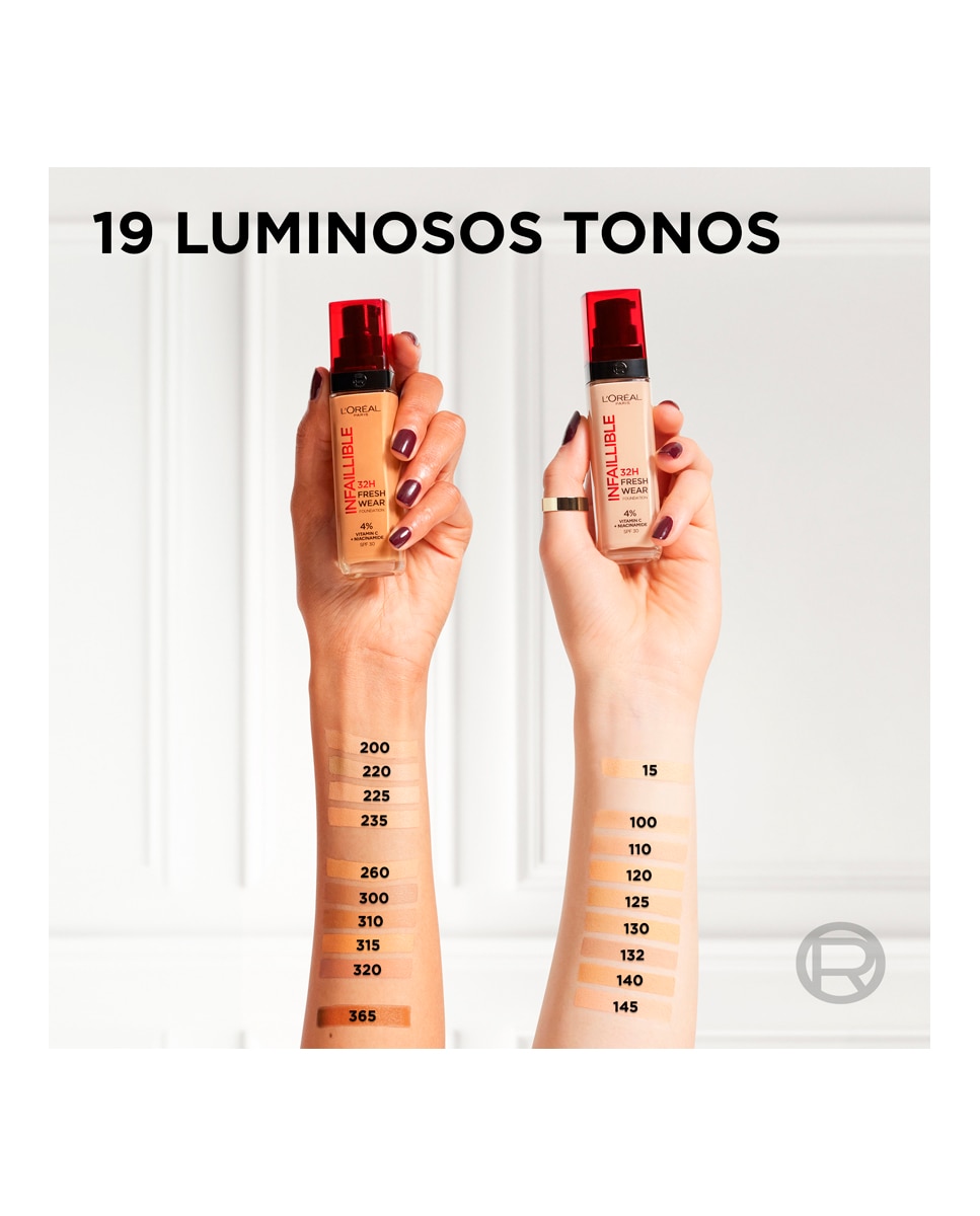 Base de Maquillaje Infaillible 32h Freshwear L'Oréal Paris - Tono 20 30 ml Tono 20-5