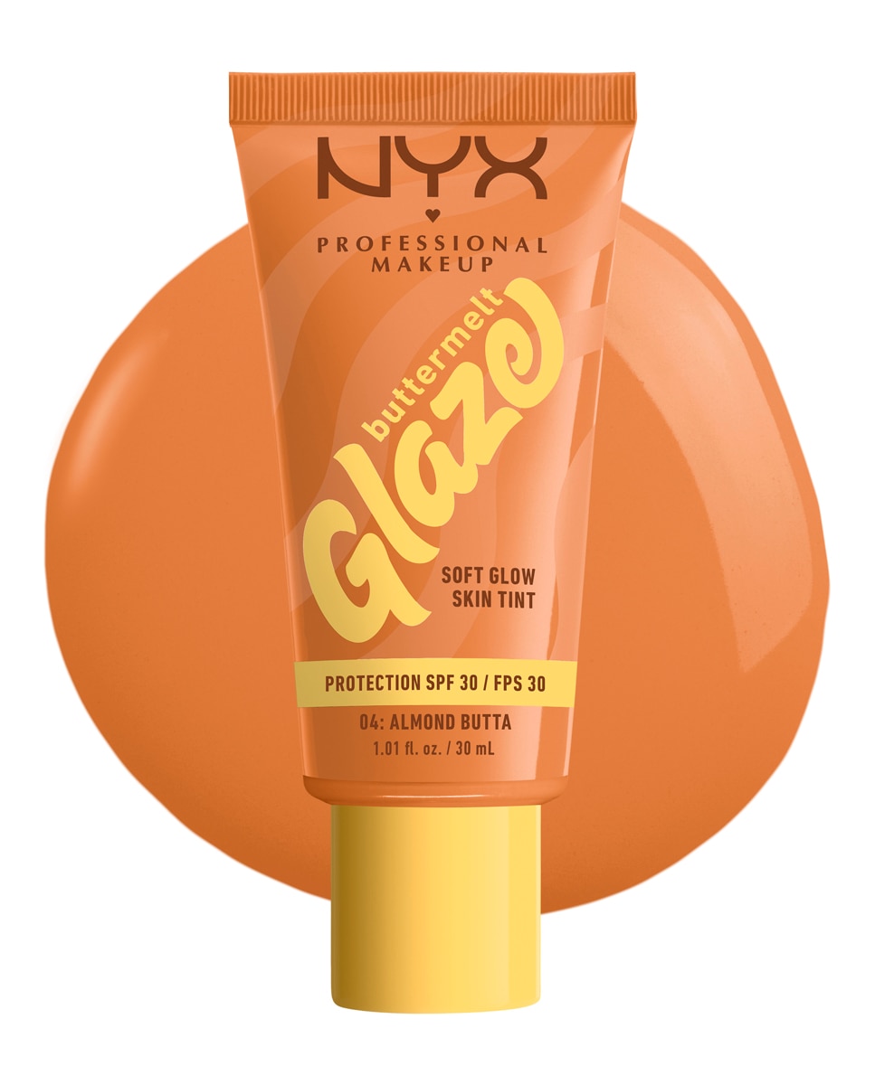 Imagen 3 de Base de Maquillaje Skin Tint Buttermelt Glaze Soft Glow + Protección SPF/FPS 40 30 ml de NYX Professional Makeup - Almond Butta 30 ml Almond Butta