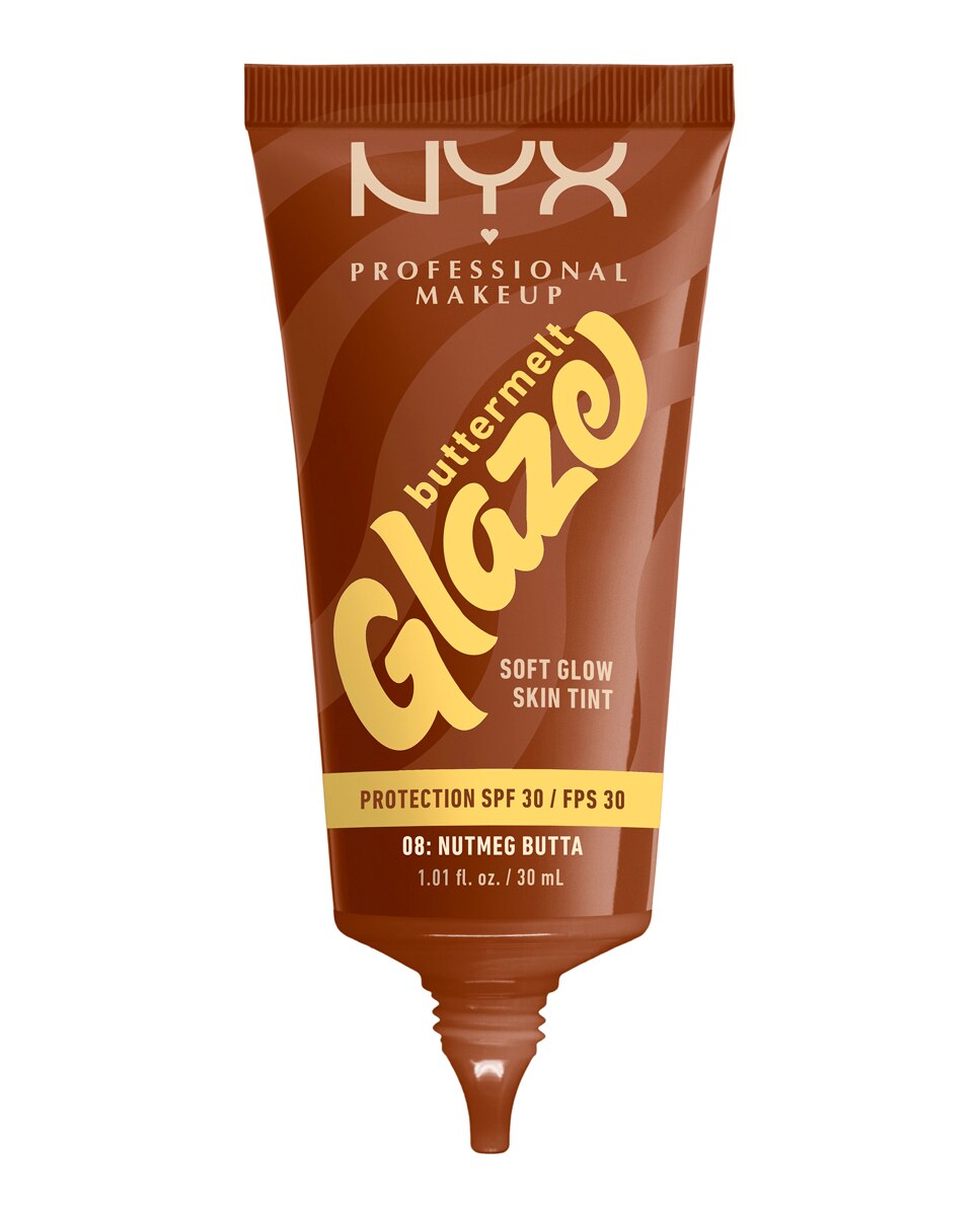 Imagen 5 de Base de Maquillaje Skin Tint Buttermelt Glaze Soft Glow + Protección SPF/FPS 40 30 ml de NYX Professional Makeup - Nutmeg Butta 30 ml Nutmeg Butta