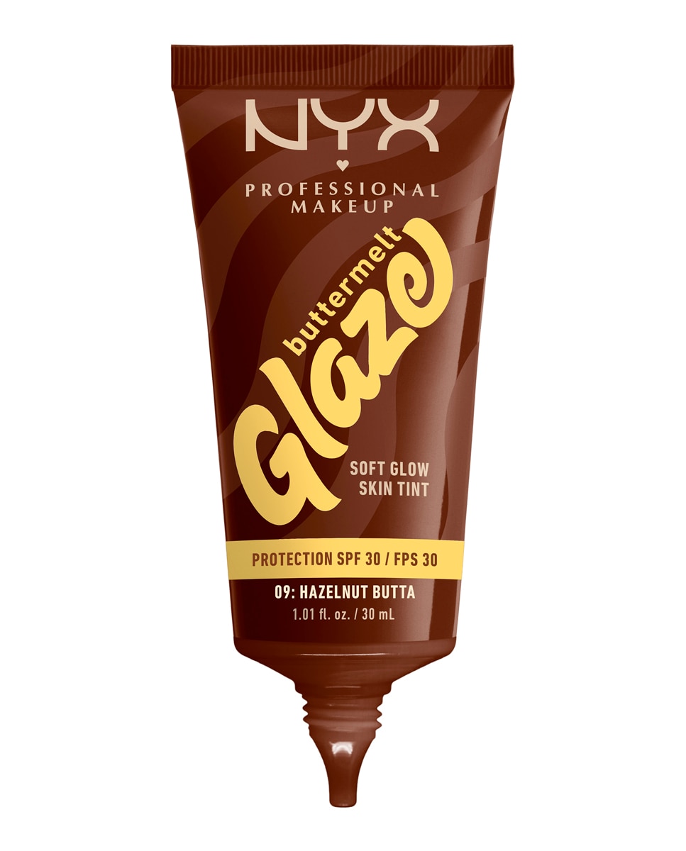 Imagen 5 de Base de Maquillaje Skin Tint Buttermelt Glaze Soft Glow + Protección SPF/FPS 40 30 ml de NYX Professional Makeup - Hazelnut Butta 30 ml Hazelnut Butta