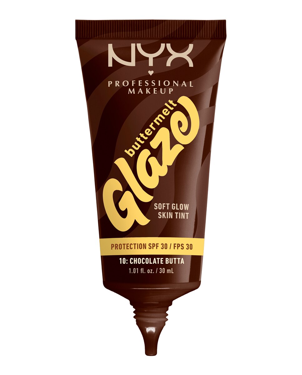 Imagen 5 de Base de Maquillaje Skin Tint Buttermelt Glaze Soft Glow + Protección SPF/FPS 40 30 ml de NYX Professional Makeup - Chocolate Butta 30 ml Chocolate Butta