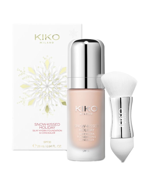 Imagen 0 de Base De Maquillaje Y Corrector Hidratante Líquido Con Spf 30 Snow-Kissed Holiday Silky Hydra Foundation & Concealer Spf 30 Kiko Milano