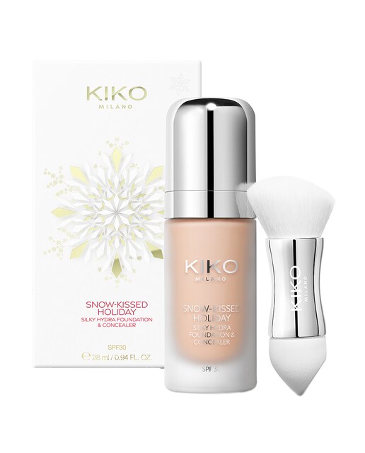 Imagen 0 de Base De Maquillaje Y Corrector Hidratante Líquido Con Spf 30 Snow-Kissed Holiday Silky Hydra Foundation & Concealer Spf 30 Kiko Milano
