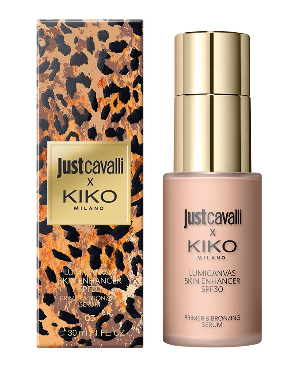Sérum facial iluminador y bronceador líquido SPF 30 Just Cavalli X Kiko Milano Lumicanvas Skin Enhancer Spf30 - 03 Savage Amber 03 Savage Amber-2