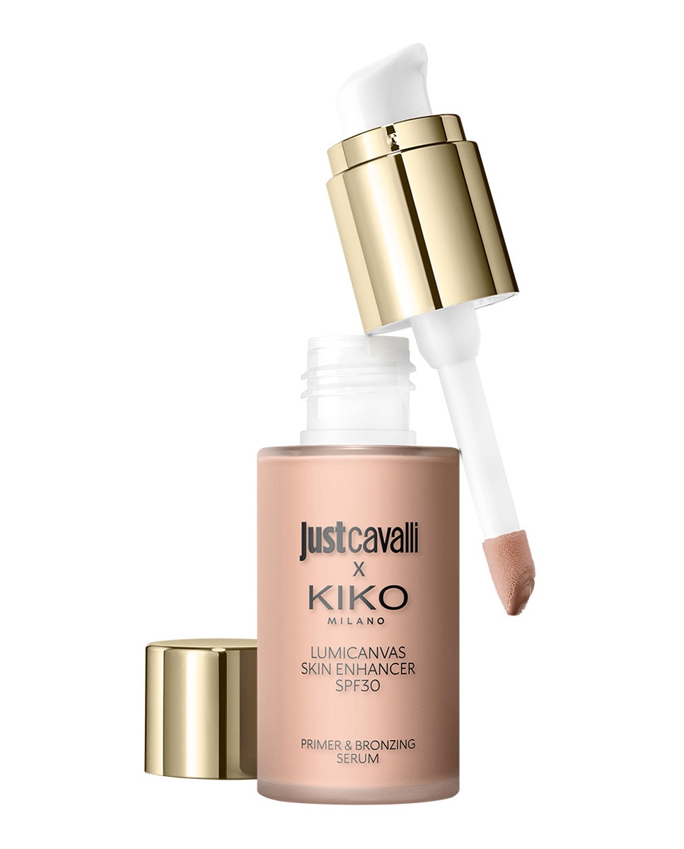 Sérum facial iluminador y bronceador líquido SPF 30 Just Cavalli X Kiko Milano Lumicanvas Skin Enhancer Spf30 - 03 Savage Amber 03 Savage Amber-3
