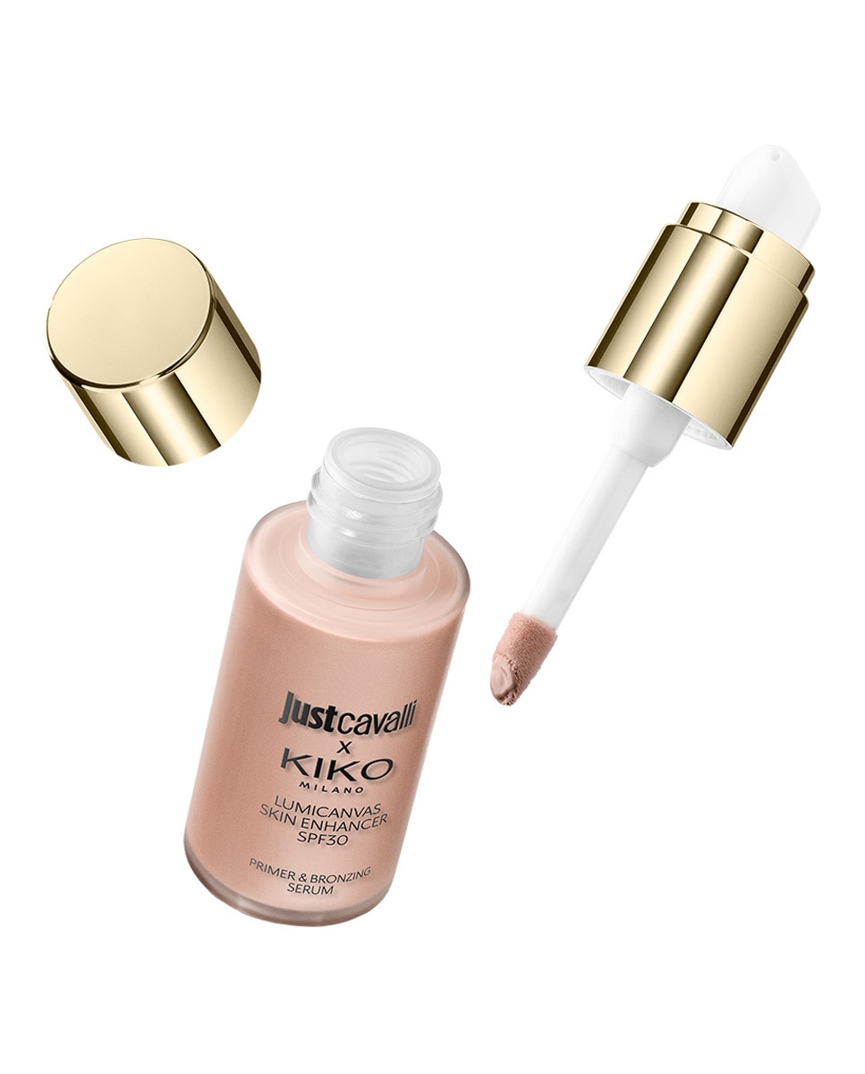 Sérum facial iluminador y bronceador líquido SPF 30 Just Cavalli X Kiko Milano Lumicanvas Skin Enhancer Spf30 - 03 Savage Amber 03 Savage Amber-6