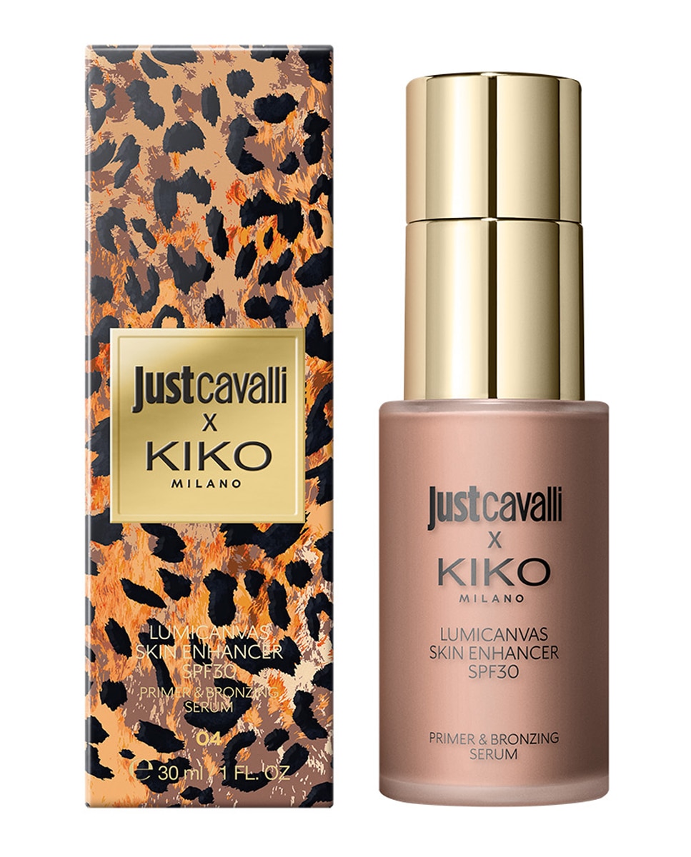 Sérum facial iluminador y bronceador líquido SPF 30 Just Cavalli X Kiko Milano Lumicanvas Skin Enhancer Spf30 - 04 Mocha Fever 04 Mocha Fever-2