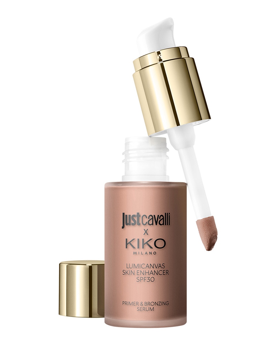 Sérum facial iluminador y bronceador líquido SPF 30 Just Cavalli X Kiko Milano Lumicanvas Skin Enhancer Spf30 - 04 Mocha Fever 04 Mocha Fever-3