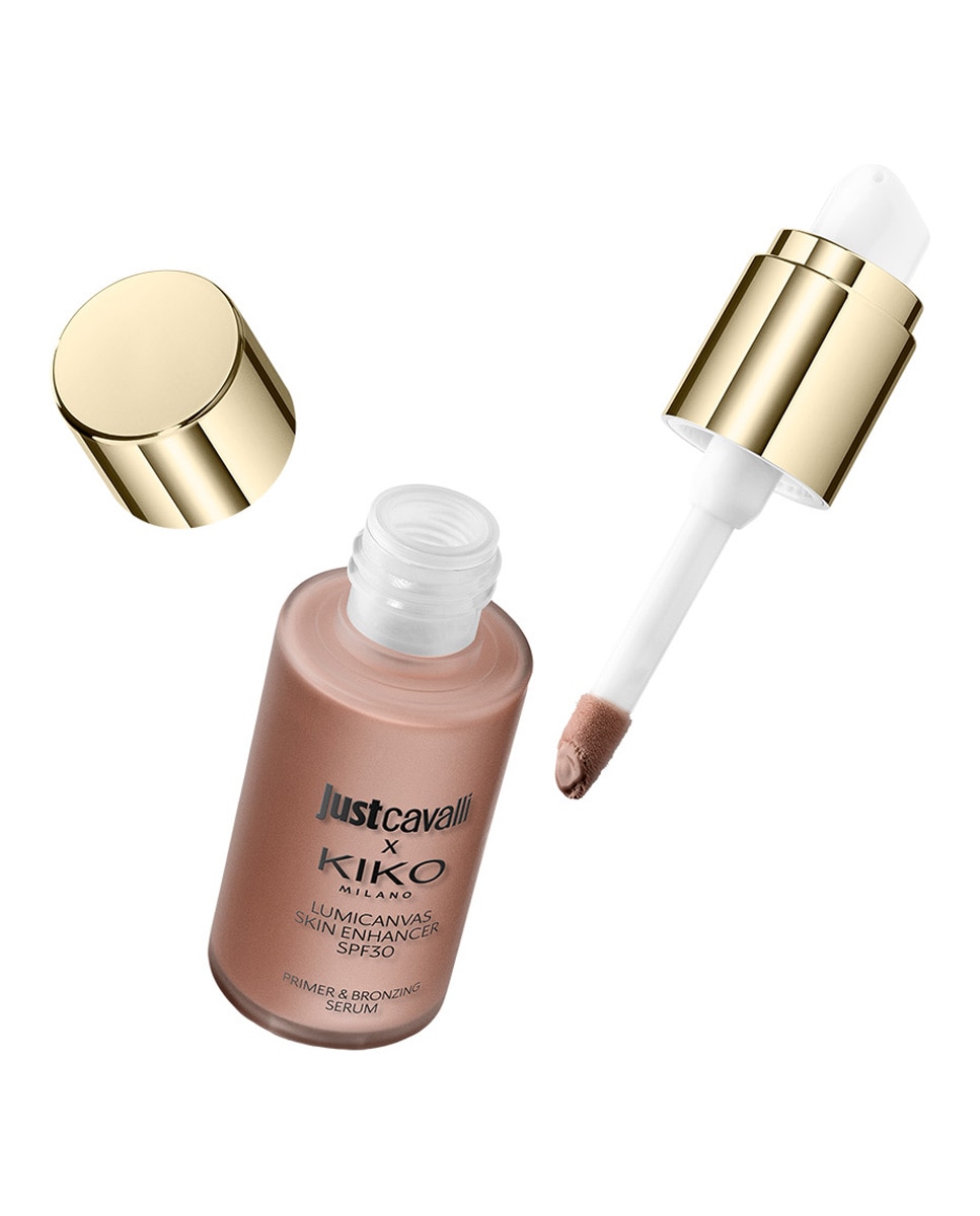 Sérum facial iluminador y bronceador líquido SPF 30 Just Cavalli X Kiko Milano Lumicanvas Skin Enhancer Spf30 - 04 Mocha Fever 04 Mocha Fever-6