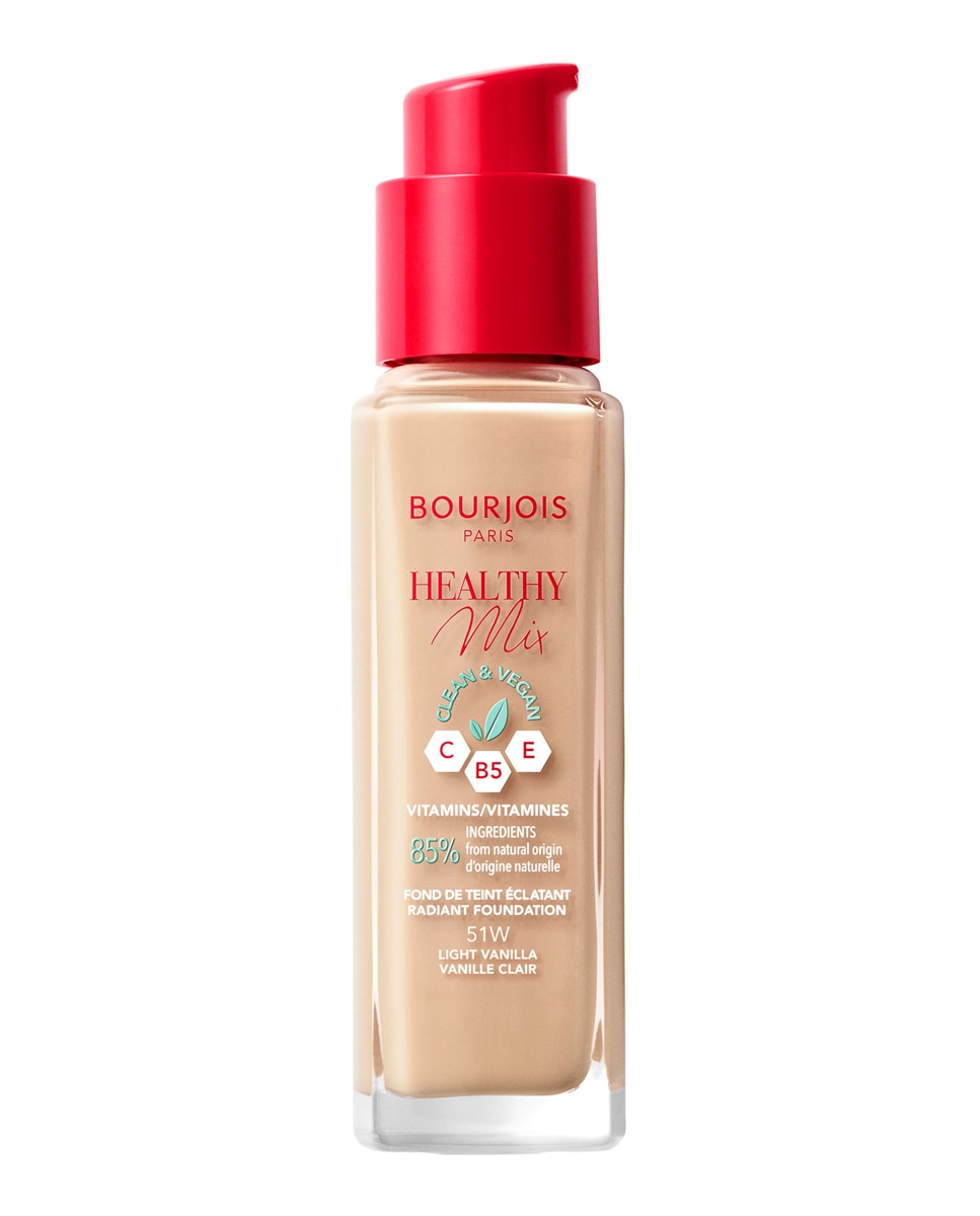 Base de maquillaje Healthy Mix Clean & Vegan Bourjois - 051 - Light Vanilla 30 ml 051 - Light Vanilla-2