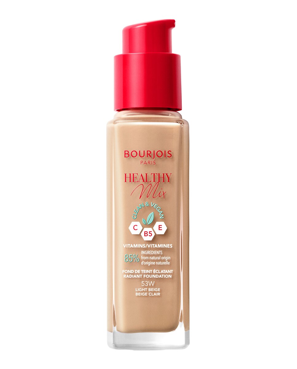 Base de maquillaje Healthy Mix Clean & Vegan Bourjois - 053 - Light Beige 30 ml 053 - Light Beige-2