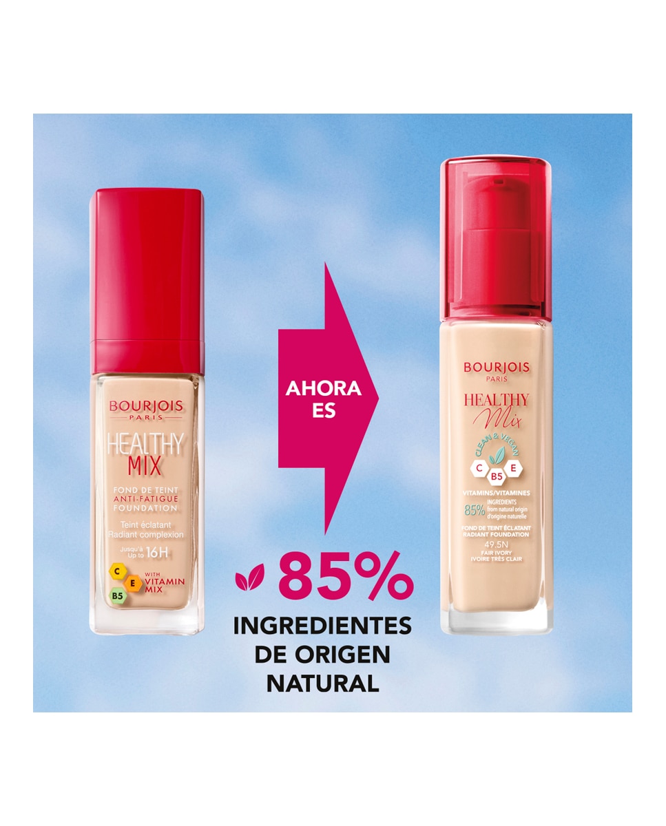 Base de maquillaje Healthy Mix Clean & Vegan Bourjois - 050 - Rose Ivory 30 ml 050 - Rose Ivory-7