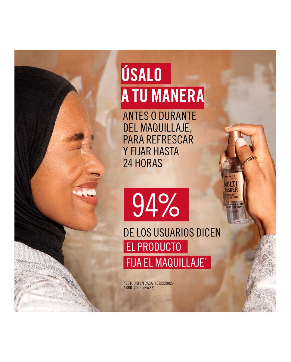 Spray Fijador Multitasker Wake Me Up Bruma Rimmel - 100 ml 4
