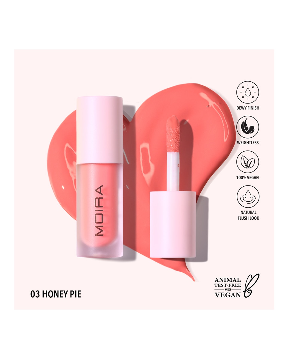 Rubor Líquido Love Steady MOIRA - 017 Sweet Stuff 003 Honey Pie-2