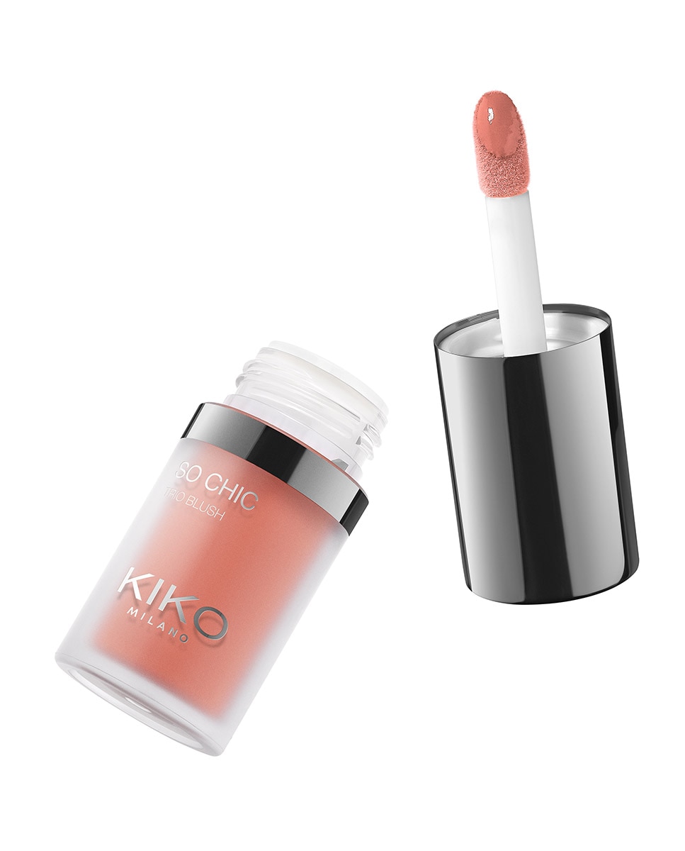 Imagen 3 de Colorete 3 En 1 So Chic Trio Blush Kiko Milano - 02 Velvet Peach 02 Velvet Peach