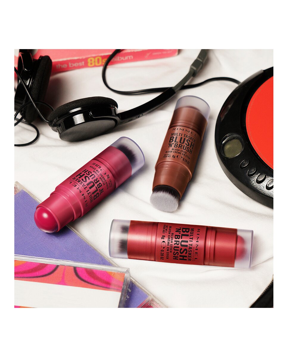 Colorete Multitasker Blush 'N' Brush Stick 8 g Rimmel London - 200 FUSHIA GLAM 200 FUSHIA GLAM-5