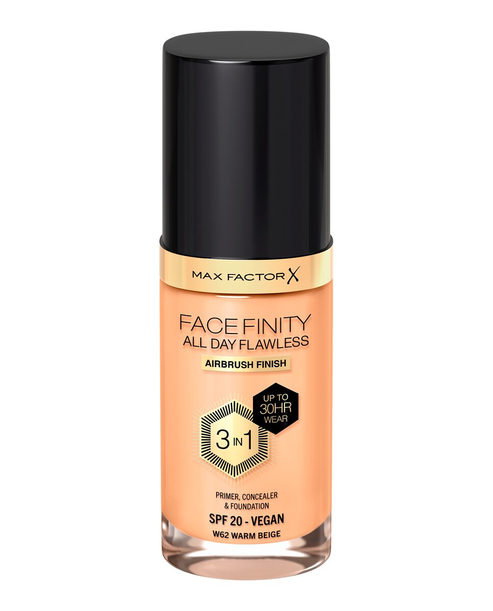 Base de Maquillaje Facefinity Foundation Max Factor W62 Warm Beige-1