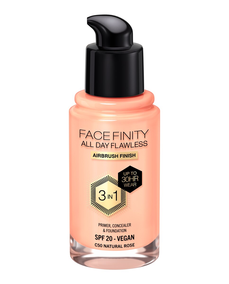Base de Maquillaje Facefinity Foundation Max Factor - 50 Natural Rose 30 ml 50 Natural Rose-3