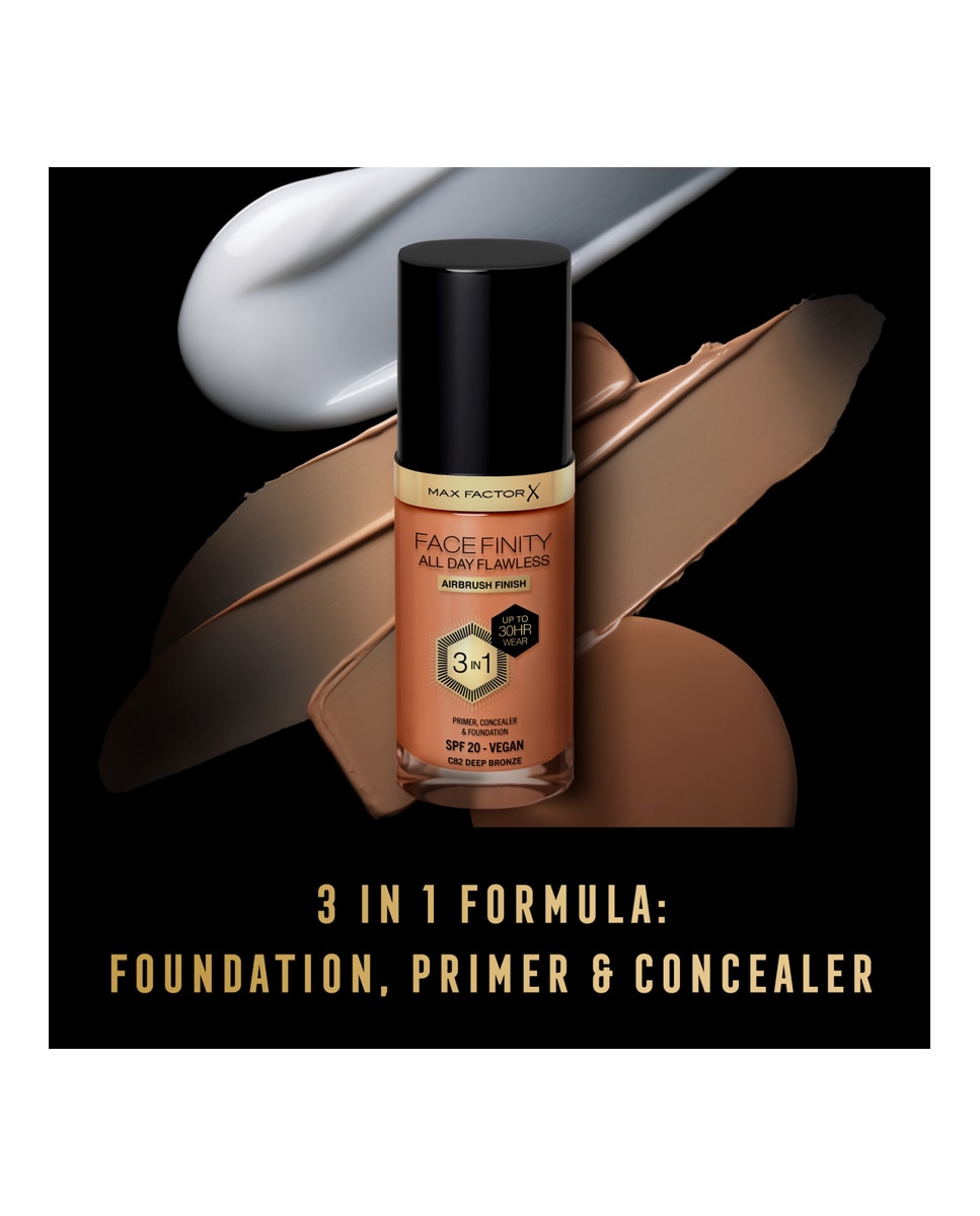 Imagen 5 de Base de maqullaje Facefinity Max Factor - Deep Bronze C82 Deep Bronze C82