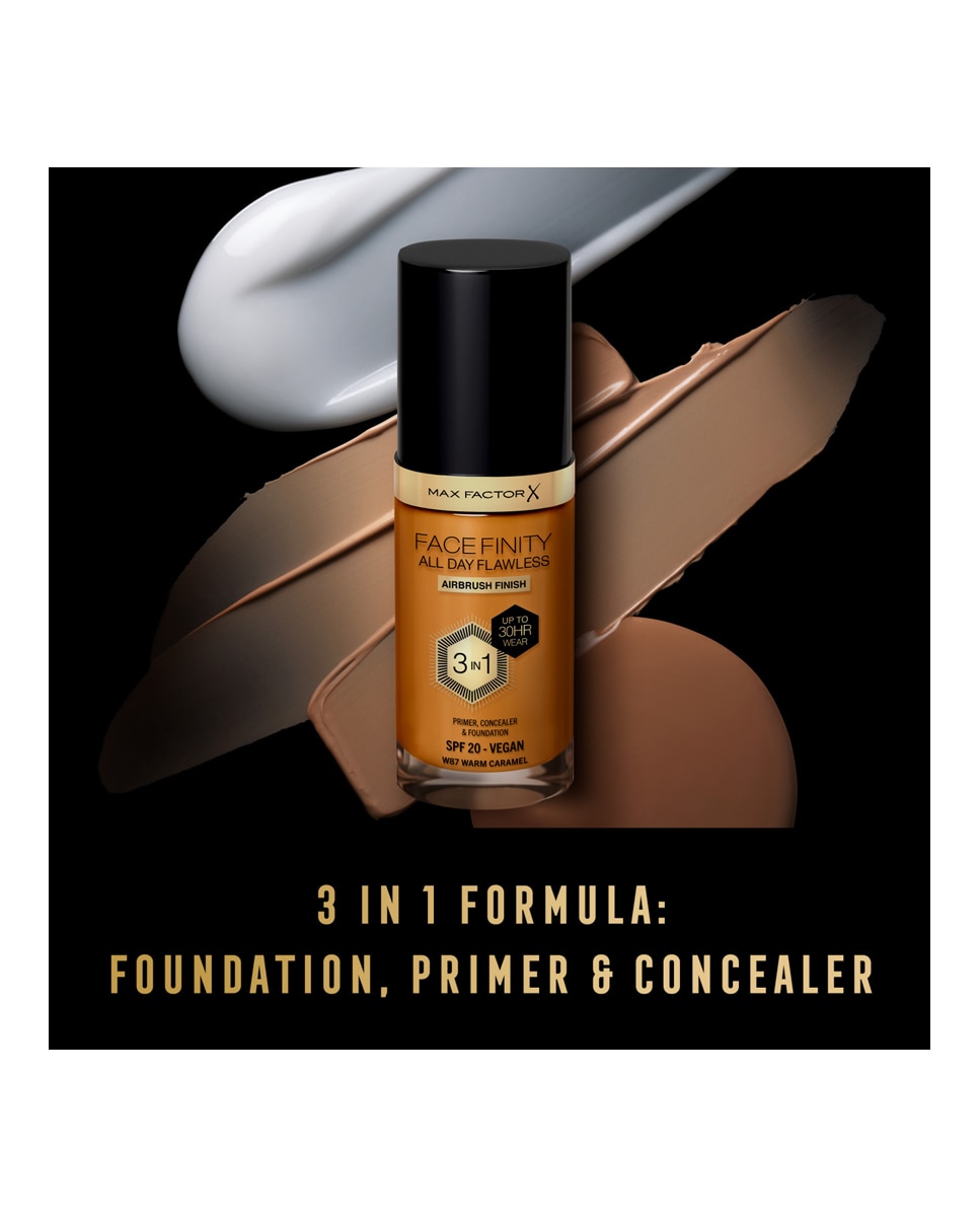 Imagen 5 de Base de maqullaje Facefinity Max Factor - Caramel W87 Caramel W87