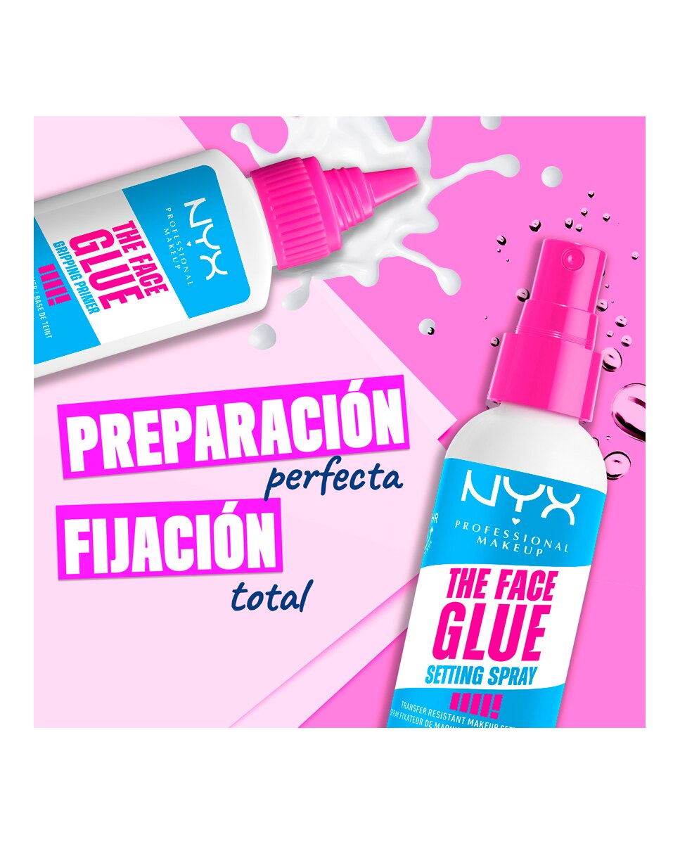 Spray Fijador Resistente de Larga Duración Face Glue Setting Spray NYX Professional Makeup 5