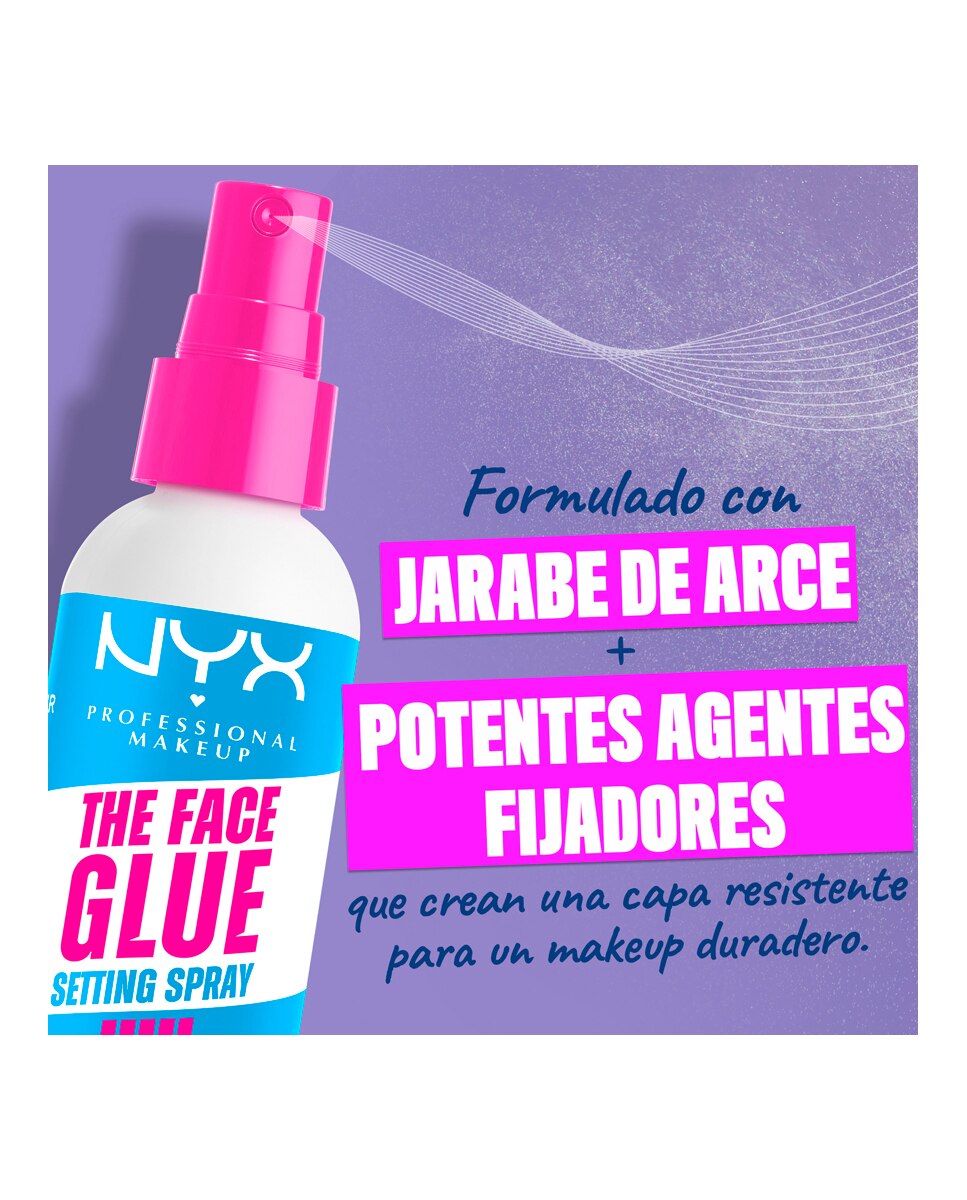 Spray Fijador Resistente de Larga Duración Face Glue Setting Spray NYX Professional Makeup 7