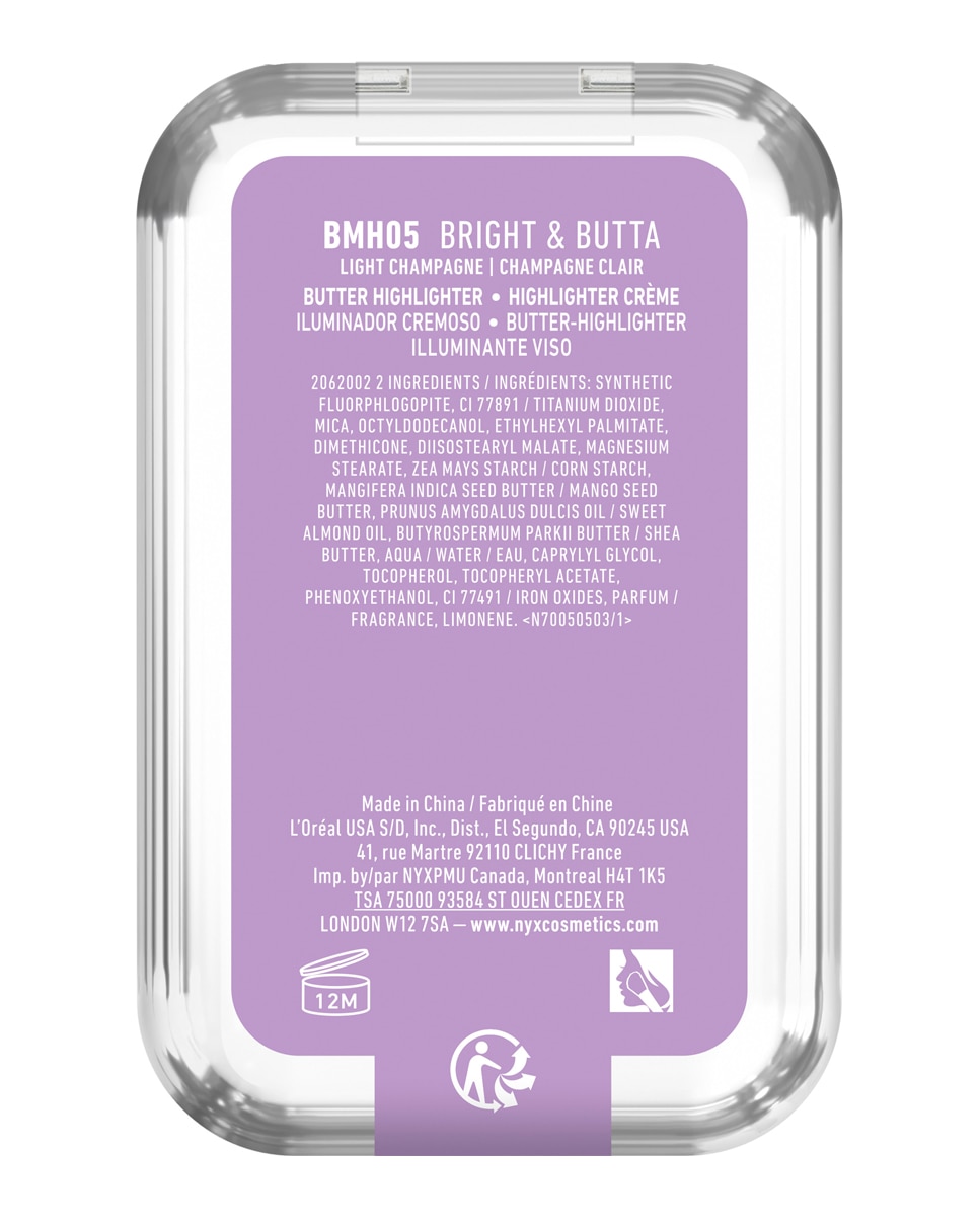Iluminador Buttermelt Highlighter Nyx - BRIGHT AND BUTTA BRIGHT AND BUTTA-2
