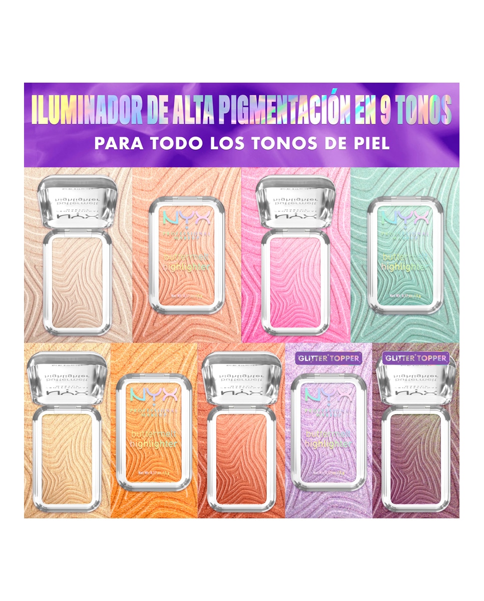 Iluminador Buttermelt Highlighter Nyx - BUTTA IN BRONZE BUTTA IN BRONZE-7