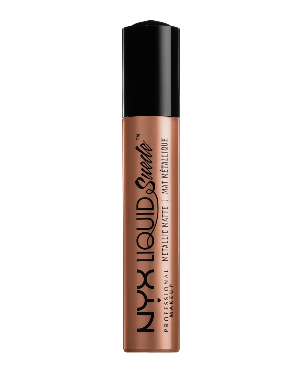Brillo de labios Liquid Suede Metallic Matte NYX Professional Makeup - Mauve Mist Exposed-1