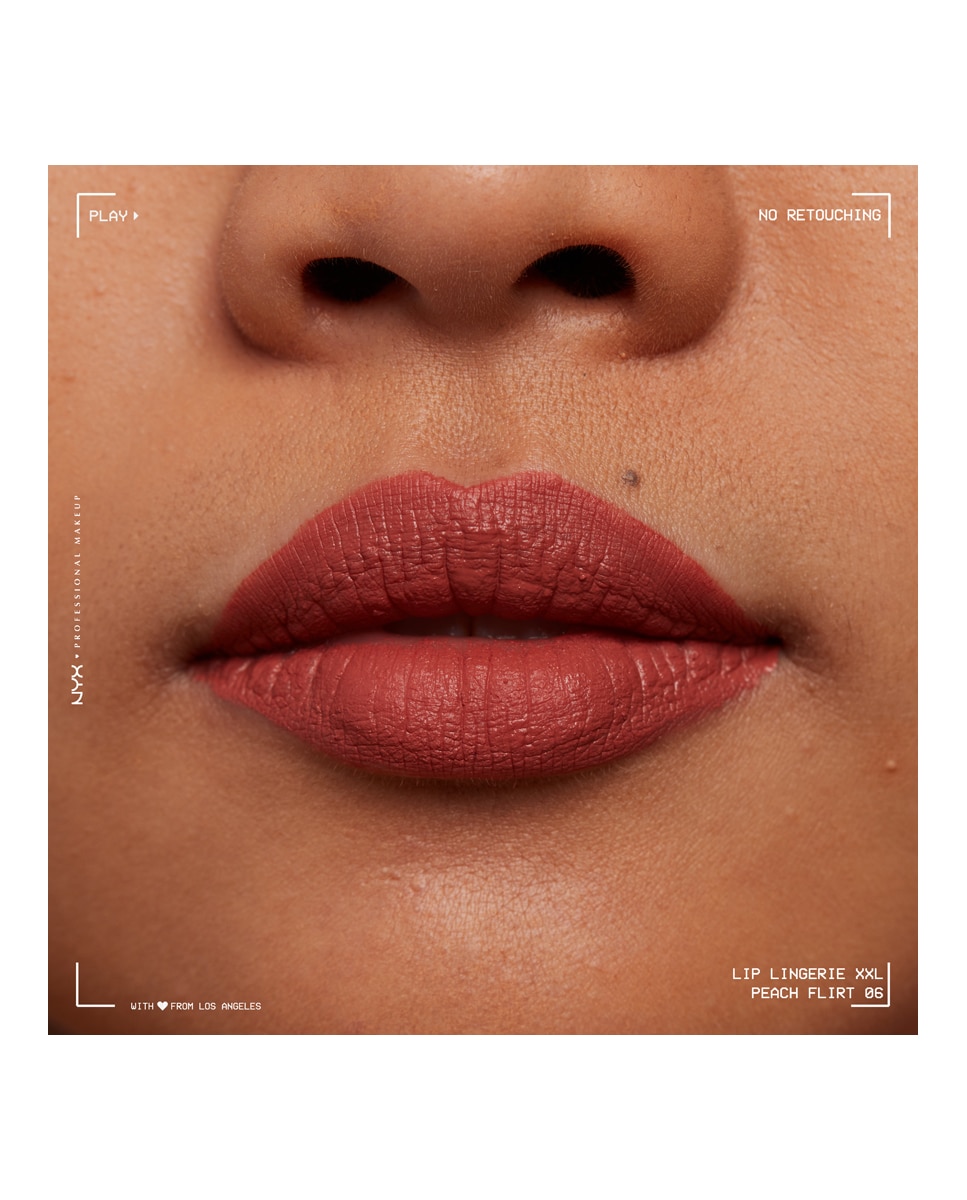 Barra de labios líquida Lip Lingerei XXL NYX Professional Makeup - Peach flirt 9,5 ml Peach flirt-4