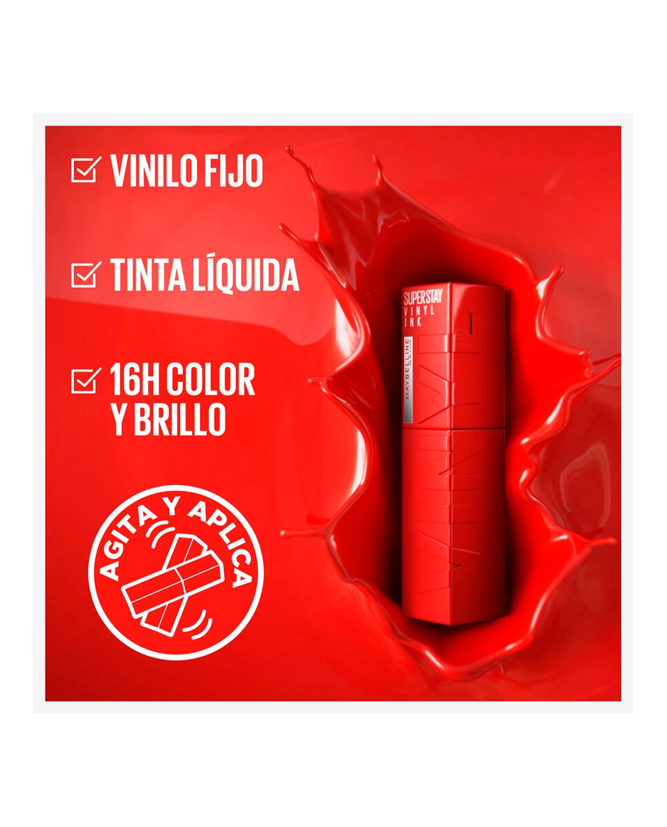 Barra de labios Superstay Vinyl Ink Maybelline - 135 Fearless 135 Fearless-6