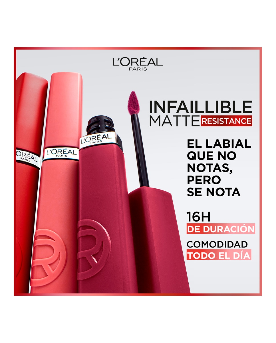 Barra de labios Infaillible Le Matte Resistance L'Oréal Paris - 200 Lipstick & chill 200 Lipstick & chill-3