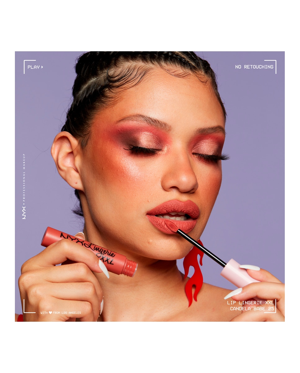 Barra De Labios Lip Lingerie XXL Nyx Professional Makeup - 25 Candela Babe 4 ml 25 Candela Babe-5
