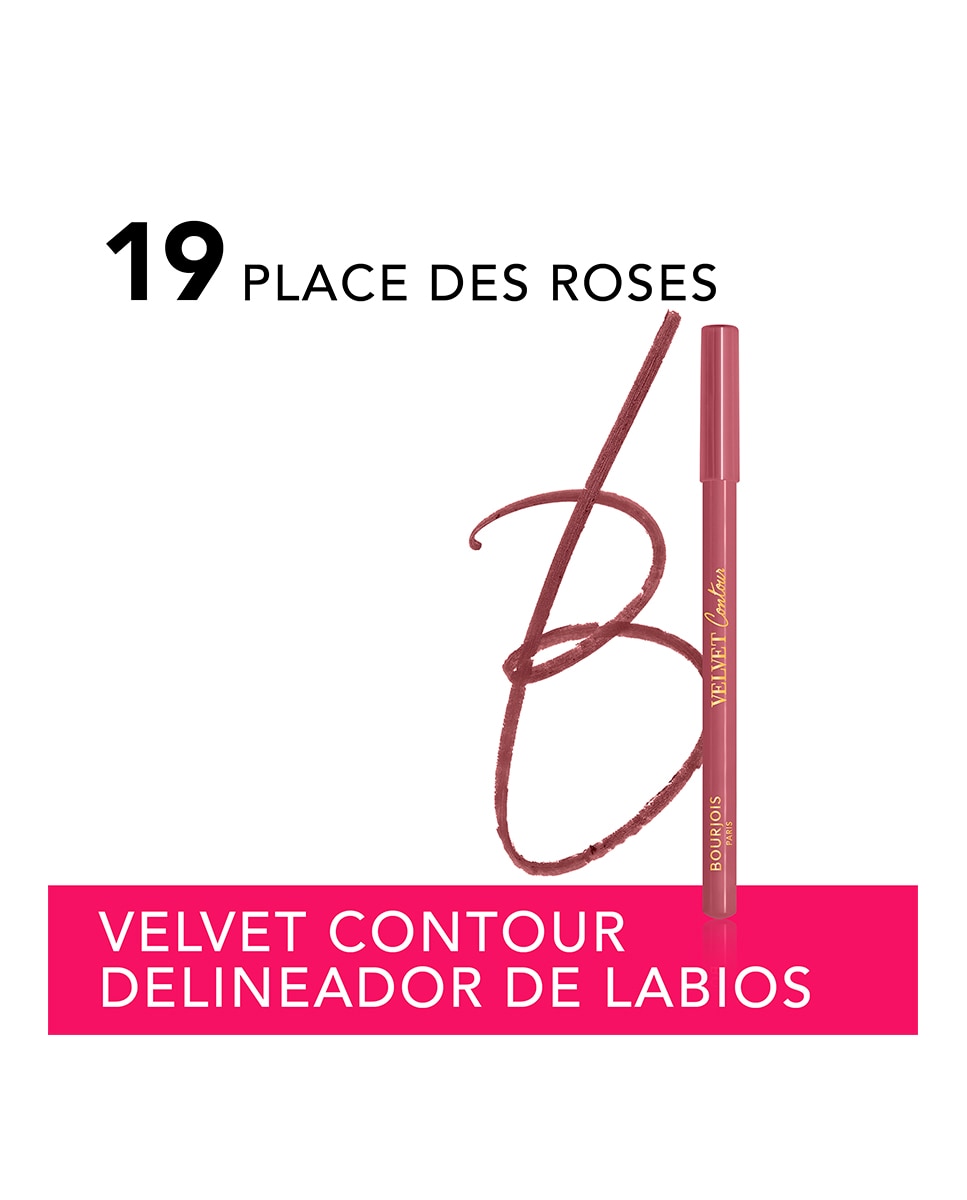 Imagen 4 de Perfilador de labios Velvet Contour Lip Liner 1.14g Bourjois - 19 - DES ROSES 1,14 g 19 - DES ROSES