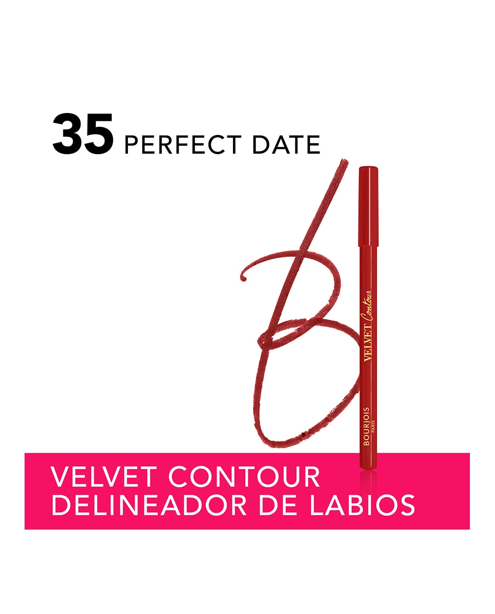 Imagen 4 de Perfilador de labios Velvet Contour Lip Liner 1.14g Bourjois - 35 - PERFECT DATE 1,14 g 35 - PERFECT DATE