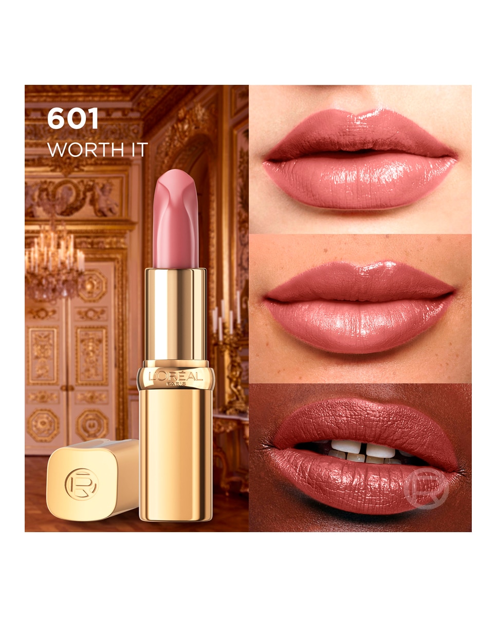 Imagen 3 de Barra De Labios Color Riche Nudes Of Worth Satinado L'Oréal Paris - 601 WORTH IT 601 WORTH IT