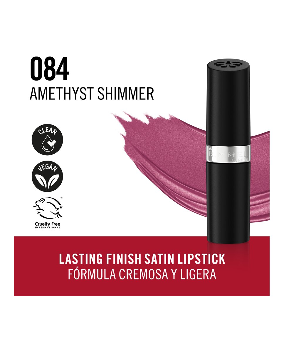 Barra de Labios Lasting Finish 4 g Rimmel London - 084 Amethyst Shimmer 4 g 084 Amethyst Shimmer-3