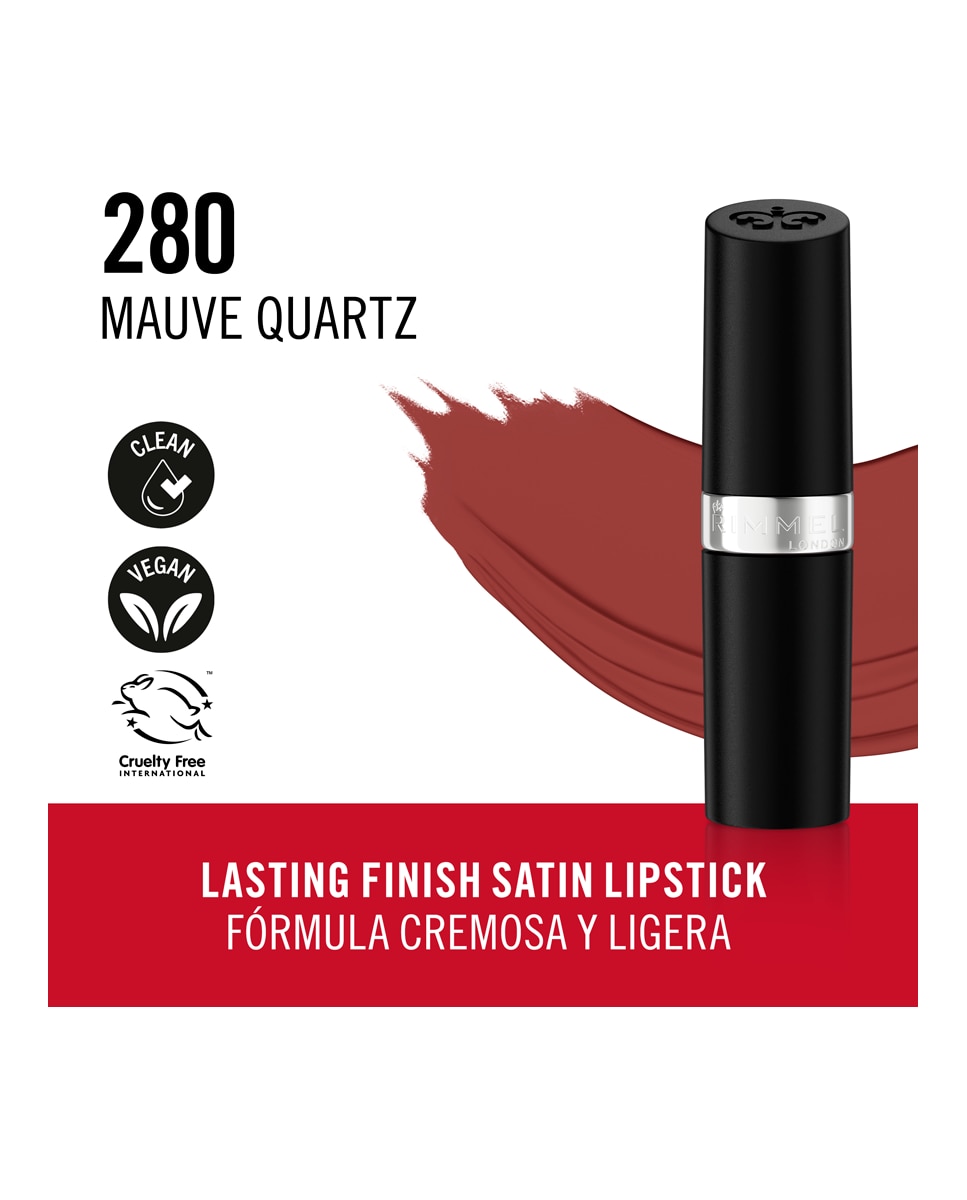 Barra de Labios Lasting Finish 4 g Rimmel London - 280 Mauve Quartz 4 g 280 Mauve Quartz-3