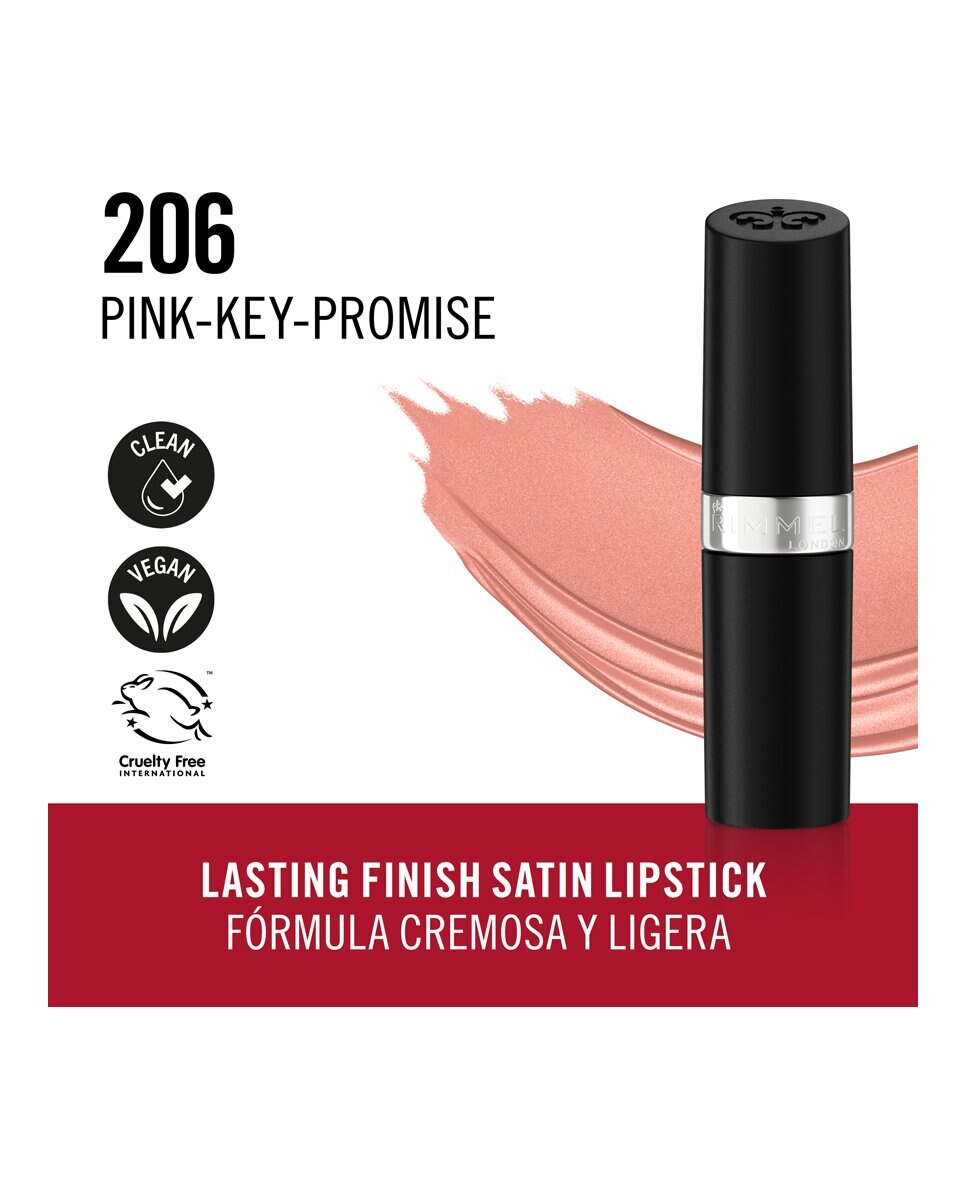 Barra de Labios Lasting Finish 4 g Rimmel London - 206 Key Promise 4 g 206 Key Promise-3